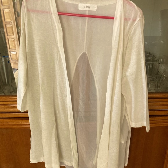 Off white shrug 3/4 sleeves